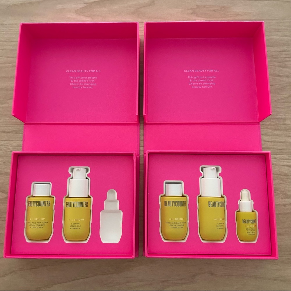 Beautycounter BEYOND BRIGHTS Skincare Mini’s Collection in Vibrant Pink Package